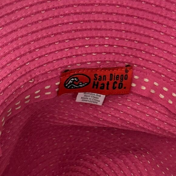 San Diego Women's Pink Ribbon Braid Hat with 5” brim EUC - Picture 2 of 16